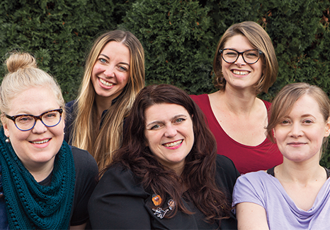 A photo of five women who work at WeCrochet