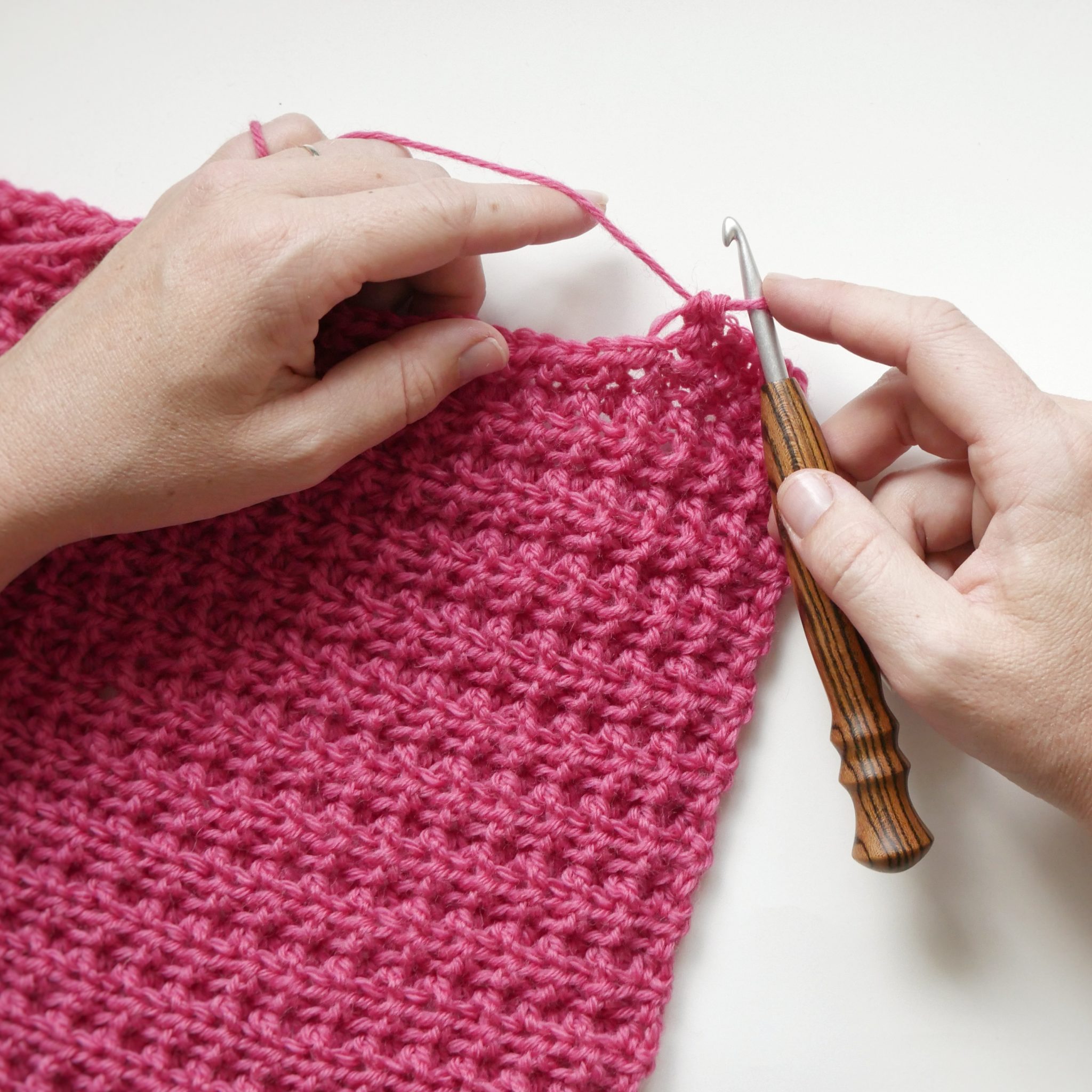 HOW TO CROCHET Half Double Crochet Front Loop and Back Loop (HDC FL