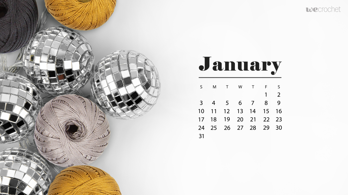 FREE DOWNLOAD: January 2021 CALENDAR WALLPAPER - WeCrochet Staff Blog