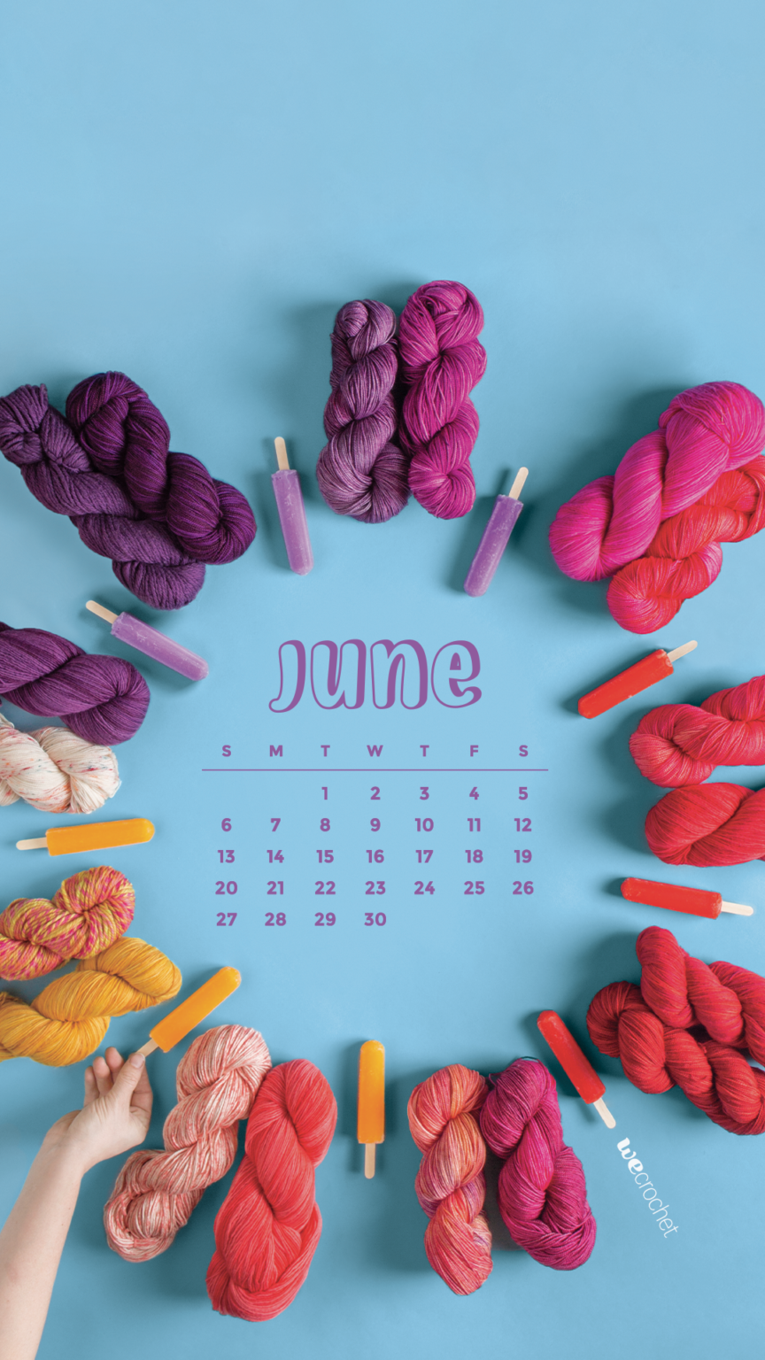 Free Download: June 2021 Calendar Wallpaper - WeCrochet Staff Blog